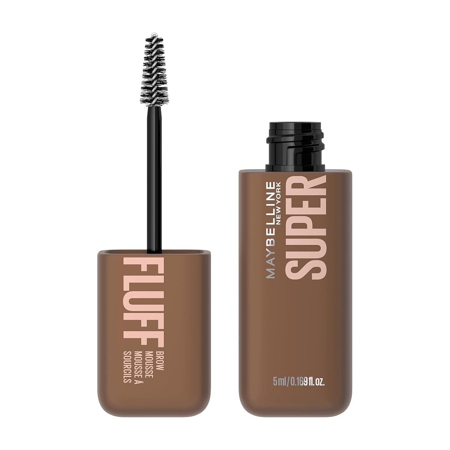 Maybelline New York Superfluff Eyebrow Mousse 255 Soft Brown, Airy Eyebrow Makeup for Fluffy & Voluminous Eyebrows, 5 ml