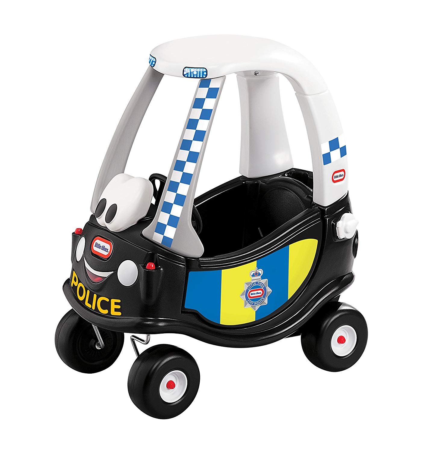 Little Tikes Patrol Police Cozy Coupe Car - Ride-On with Real Working Horn, Clicking Ignition Switch, & Fuel Cap