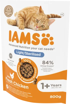 IAMS Dry cat food sterilized with chicken, adult, 800 g