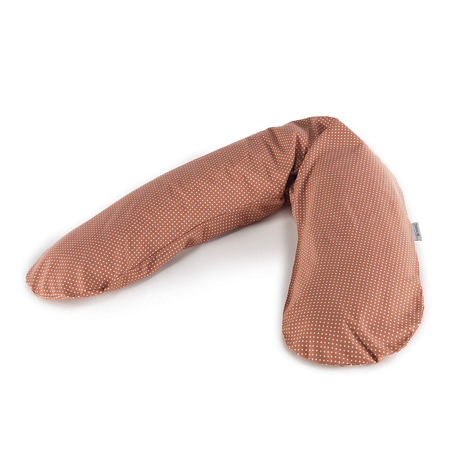 Theraline nursing pillow, the original 190 cm, incl. Marsala dots cover.