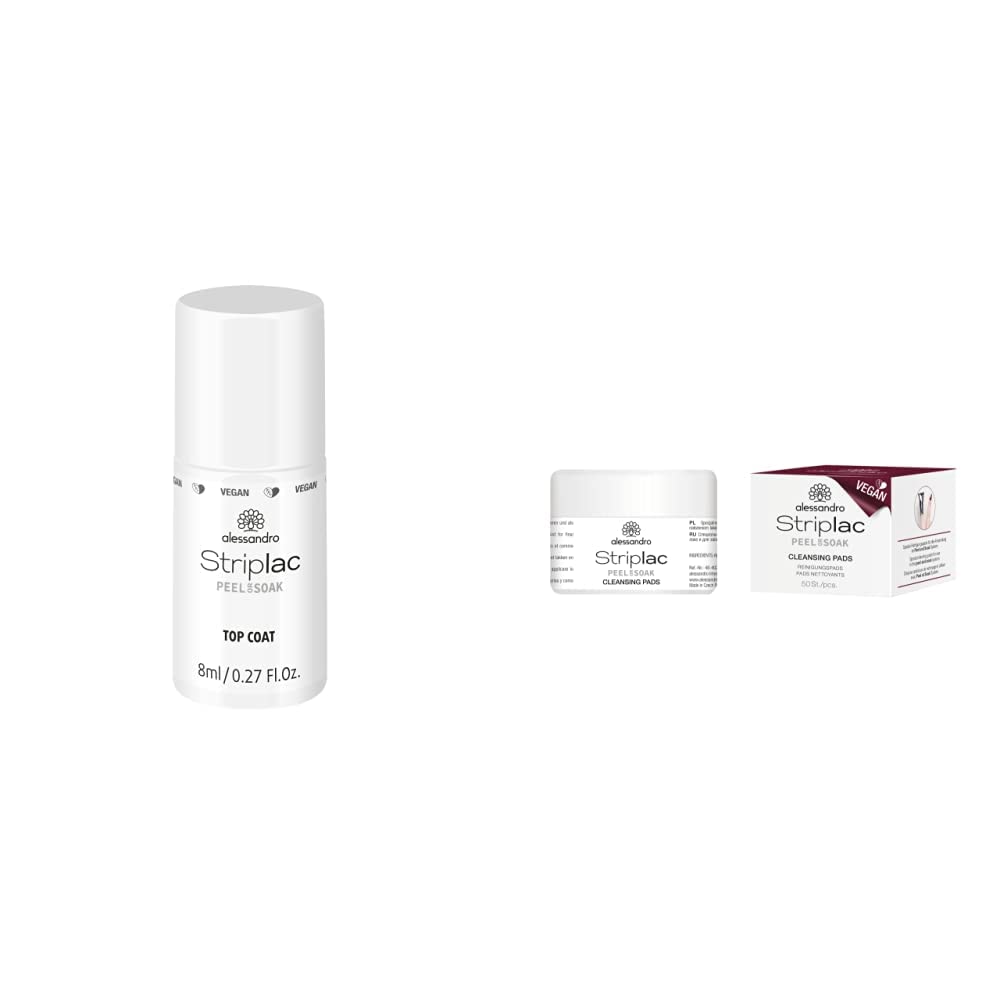 alessandro Striplac Peel or Soak Vegan Top Coat LED Top Coat for a Perfect 