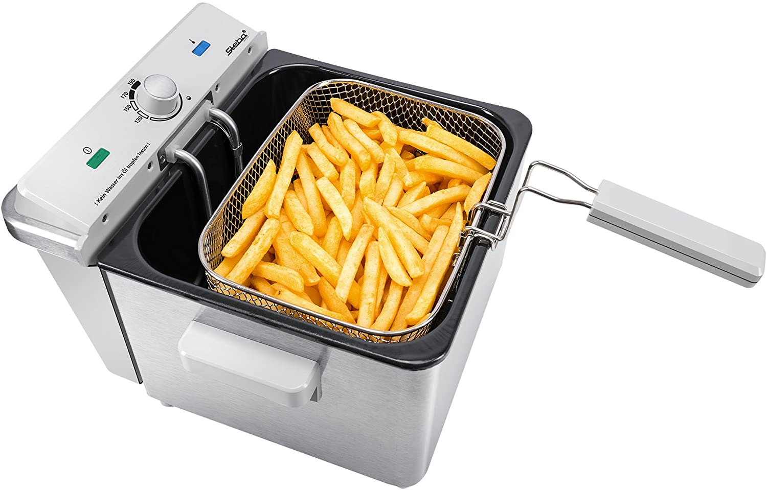 Steba DF 200 Chip Pan Stainless Steel 4L/Can be completely disassembled/3 Körbe