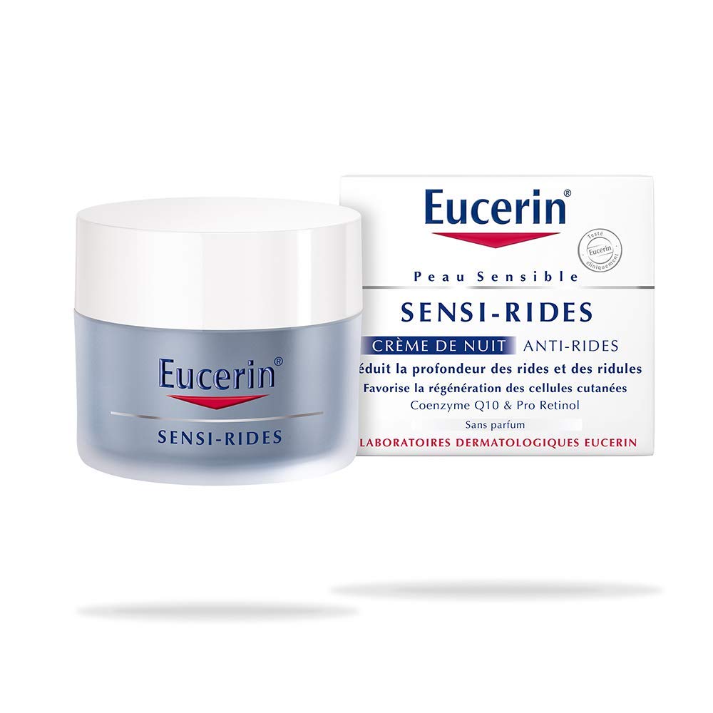 Eucerin Sensi-Rides Night Cream Reduces Wrinkle Depth, Tightens Skin 50 ml, ‎15.2700