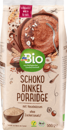 dmBio Chocolate Spelt Porridge, 500 g