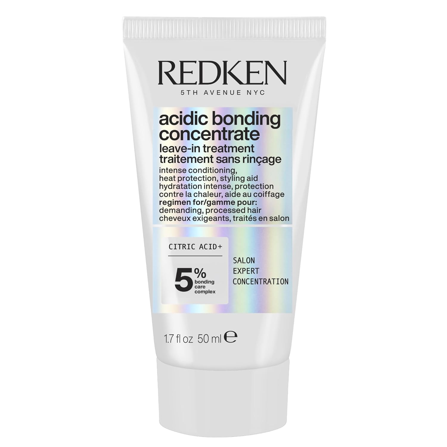 Redken Acidic Bonding Concentrate ABC Leave-In Treatment, Hair Treatment for Damaged Hair, Heat Protection up to 230°C, Repair, Shine, Care and Protection of Hair from External Influences, 50 ml