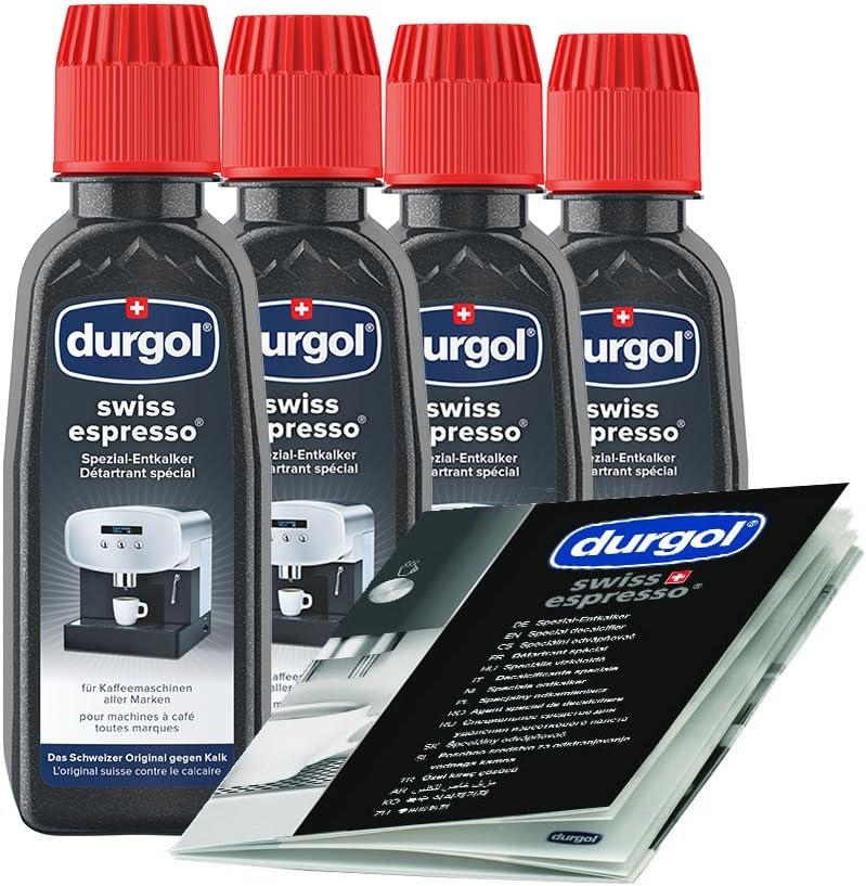 Tchibo Durgol swiss espresso special decalcifier, Pack of 2) – 4X125ml for Cafissimo Espresso Machinen