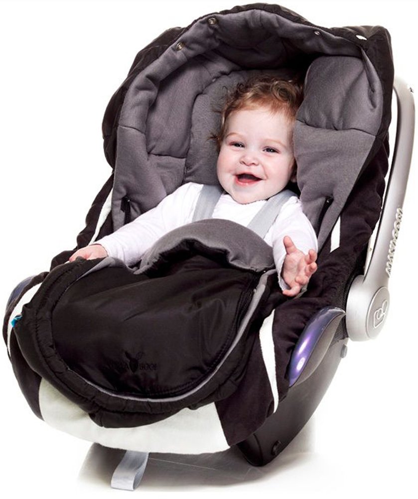 Wallaboo Footmuff Newborn Arctic Black Footmuff