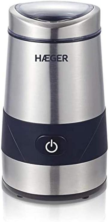 HAEGER CG-200.001A Coffee Grinder, Stainless Steel, Black/White