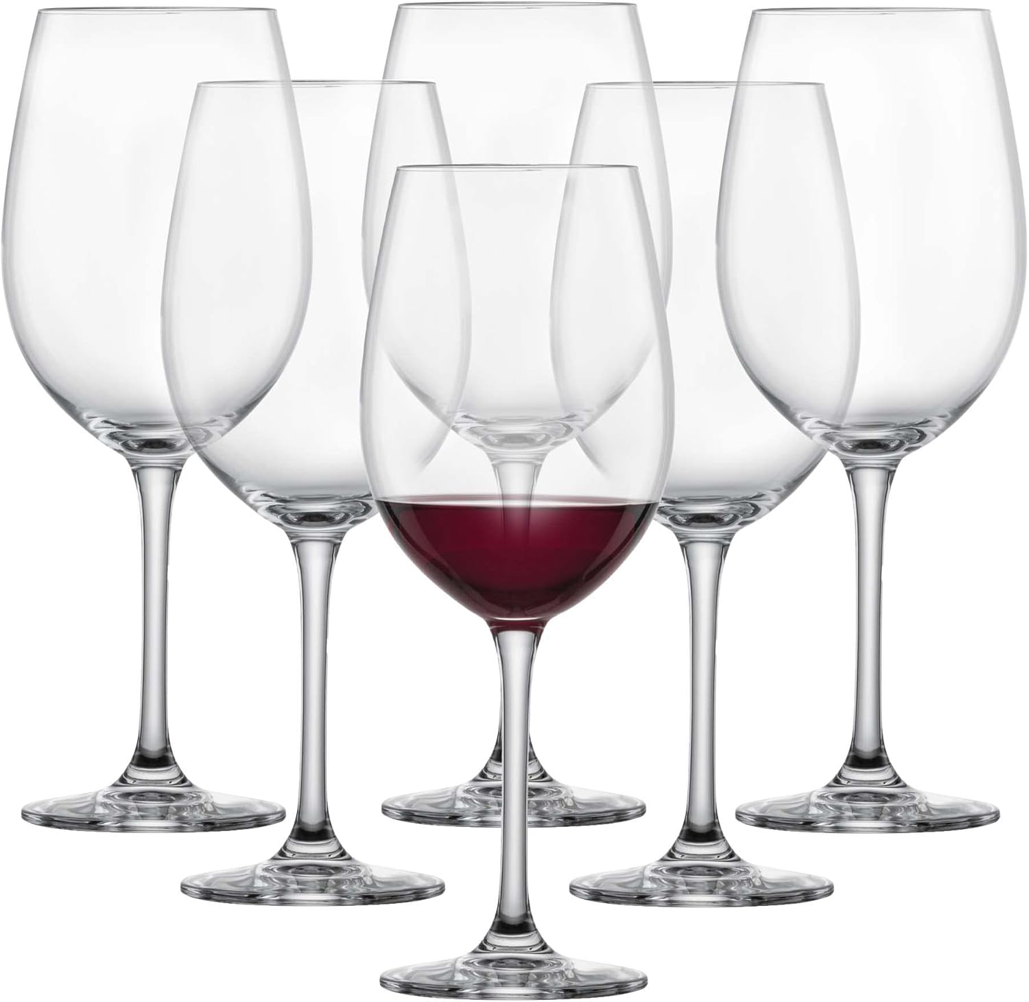 SCHOTT ZWIESEL Classico Burgundy Red Wine Glass (Set of 6), Classic Burgundy Glasses for Red Wine, Dishwasher Safe Tritan Crystal Glasses, Made in Germany (Item No. 123651)