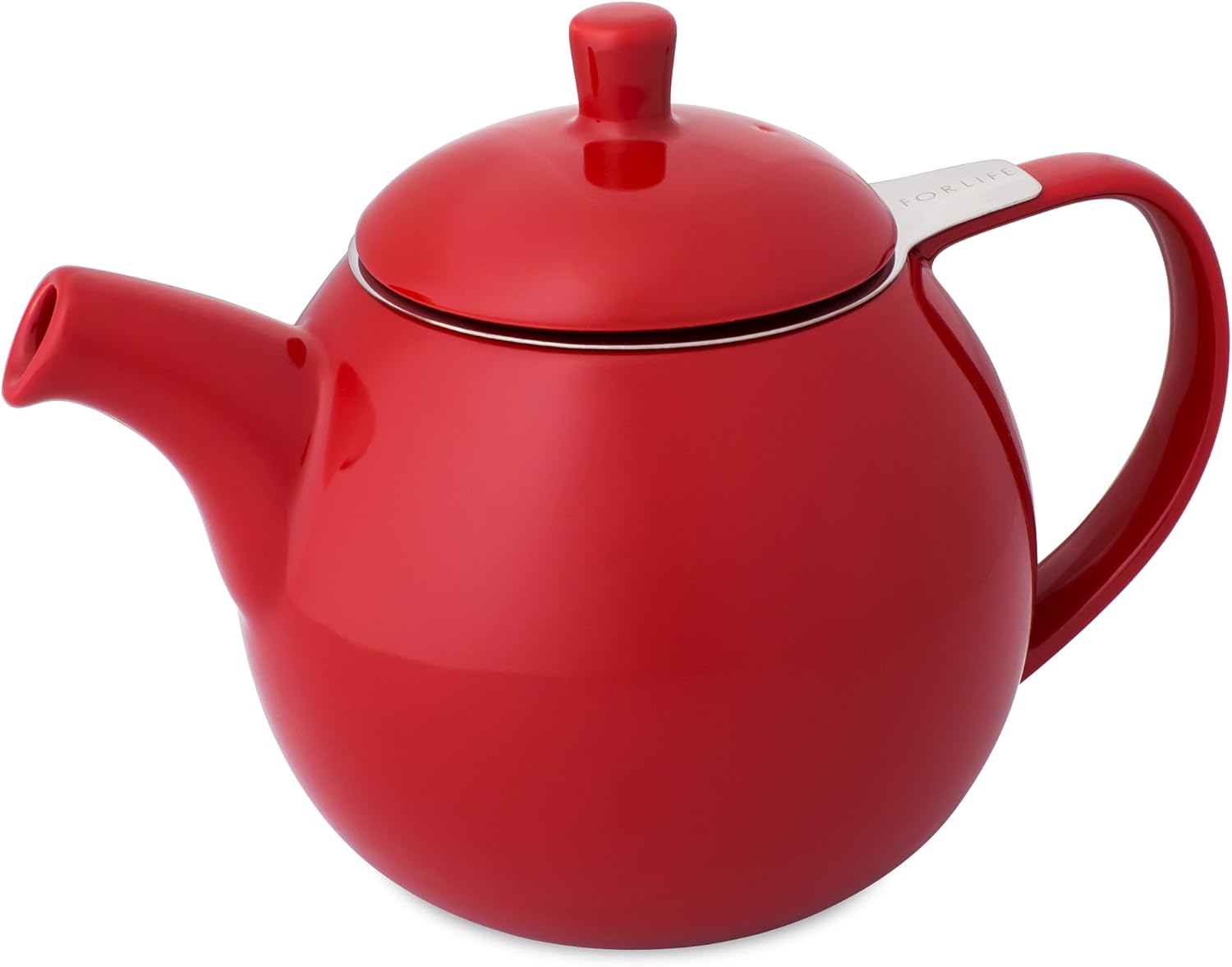 Forlife Curve Teapot with Infuser 24oz/0.7L in Red