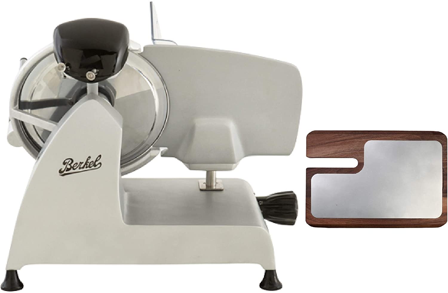 BERKEL - Red Line 220 slicer + chopping board made of ash and stainless steel (red)