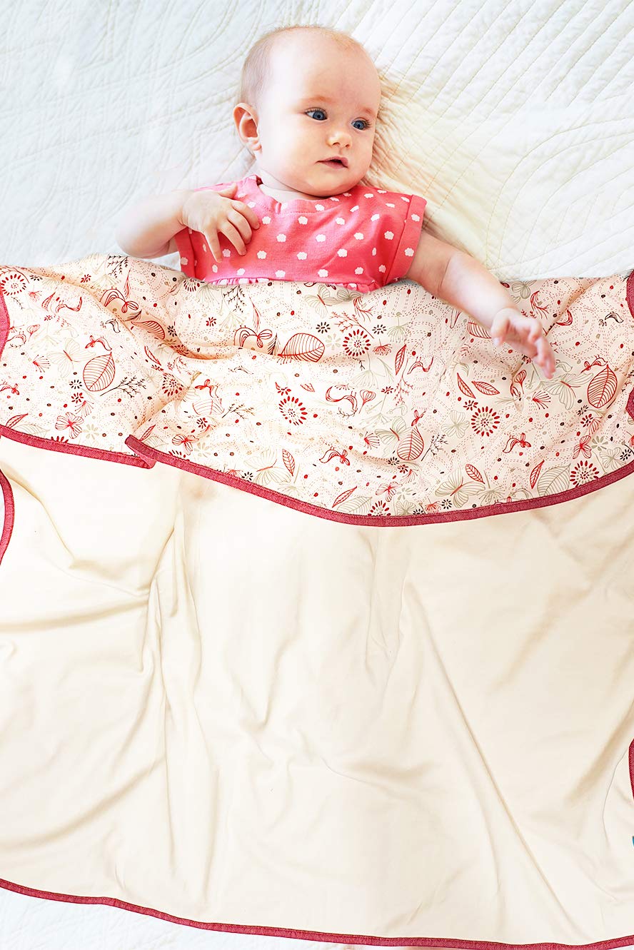 Wallaboo BBD.0719.6329 100% Cotton Baby Blanket Ideal as First Blanket, Swaddling Blanket or Cuddly Blanket, Multi-Colour