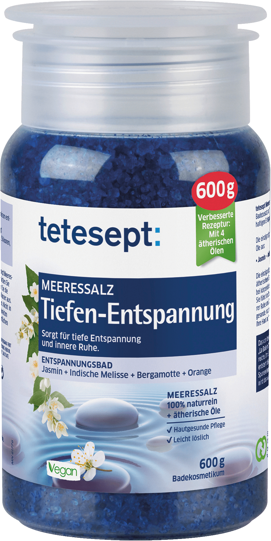 tetesept Bath Salts Sea Salt Deep Relaxation, 600 G