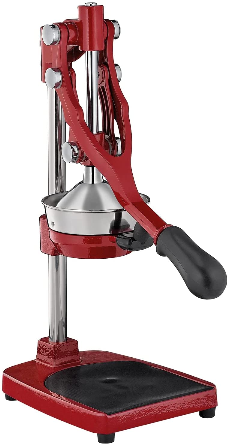 Cilio LIVORNO Pomegranate Press, Juicer Manual Stainless Steel Red Professional Fruit Press Citrus Juicer Hand Press for 25% More Juice Low Effort 18 × 25 × 48 cm