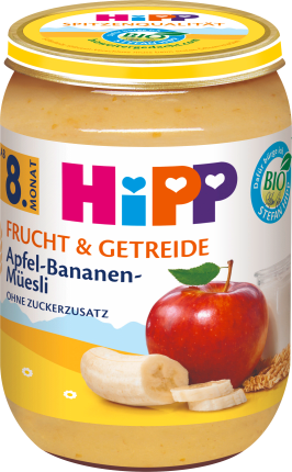 HiPP Fruit & Cereals Apple-Banana muesli, from the 8th month, 190 g