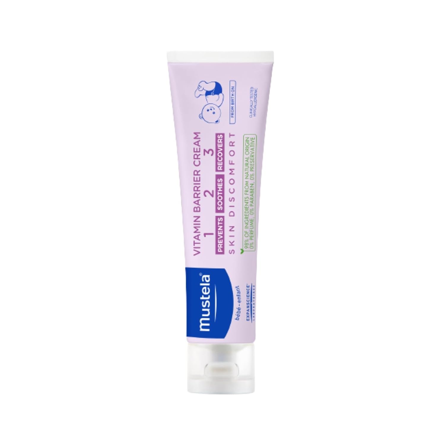 Mustela Vitamin Barrier Skin Discomfort 1-2-3 100 ml, 100 ml (Pack of 1)