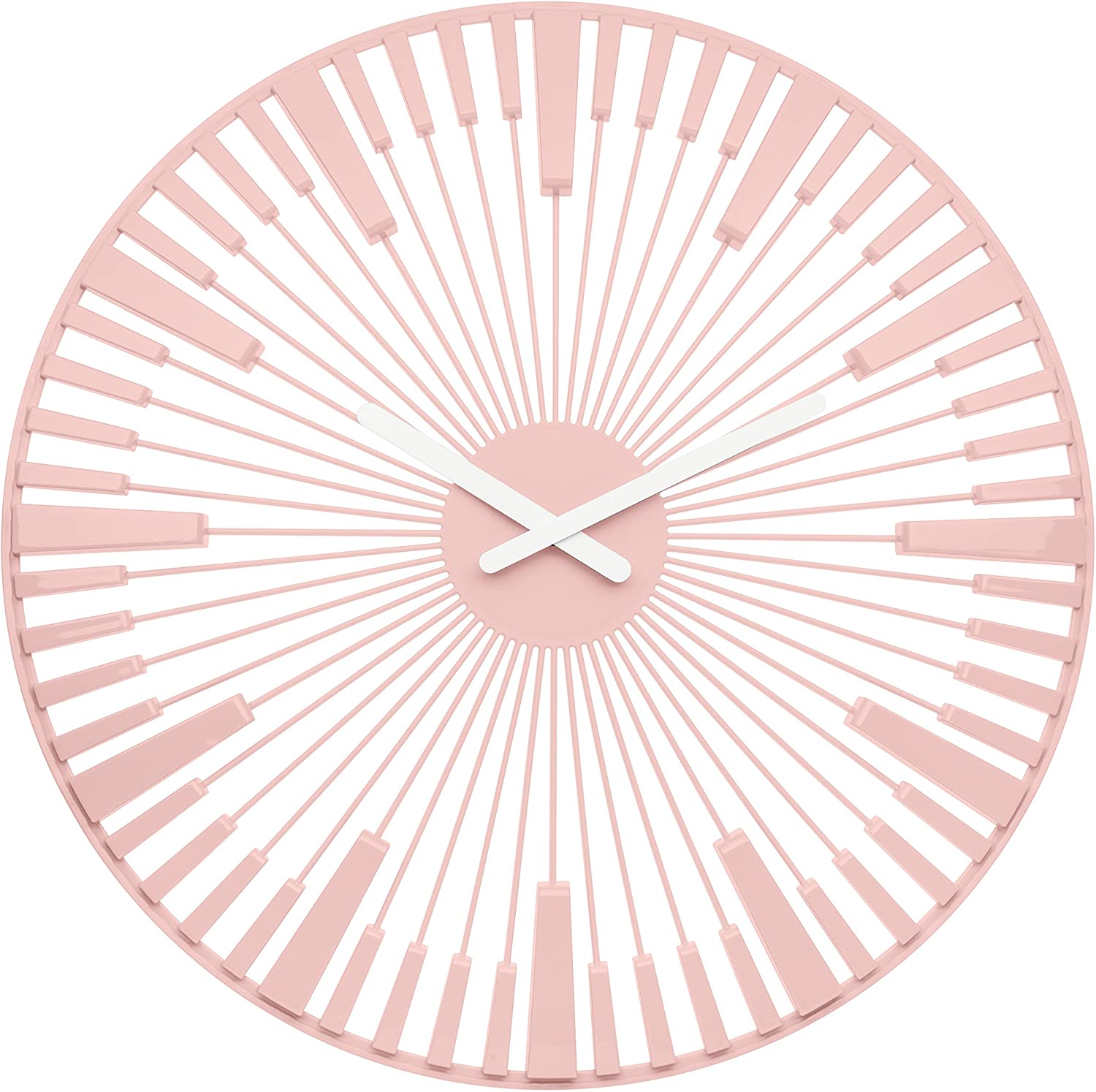 Koziol Piano Wall Clock, Clock, Decoration, Plastic, Powder Pink, 45 cm, 23