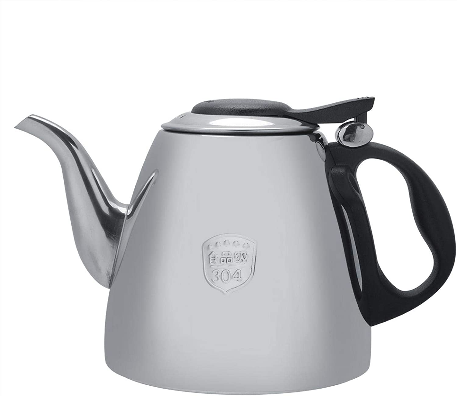 Zerodis Stainless Steel Tea Kettle Large Capacity Fast Heating Stove Coffee Kettle with Heat-Resistant Handle for Home Office Café (1.5 L)