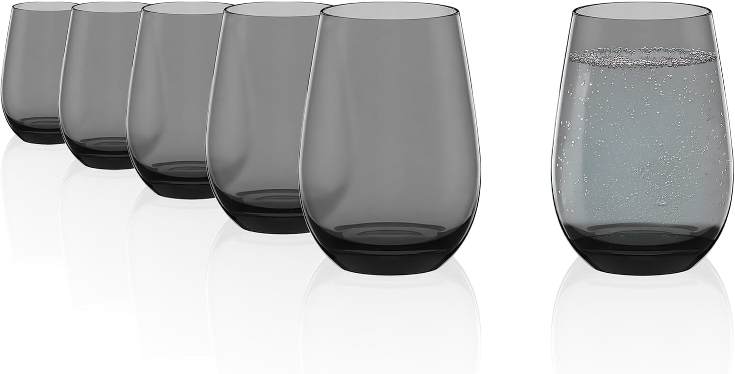 Stölzle Lausitz Store Stölzle Lausitz Elements Mug, 465 ml, Set of 6 Glasses, Dishwasher Safe, Colourful Drinking Cup, High Quality