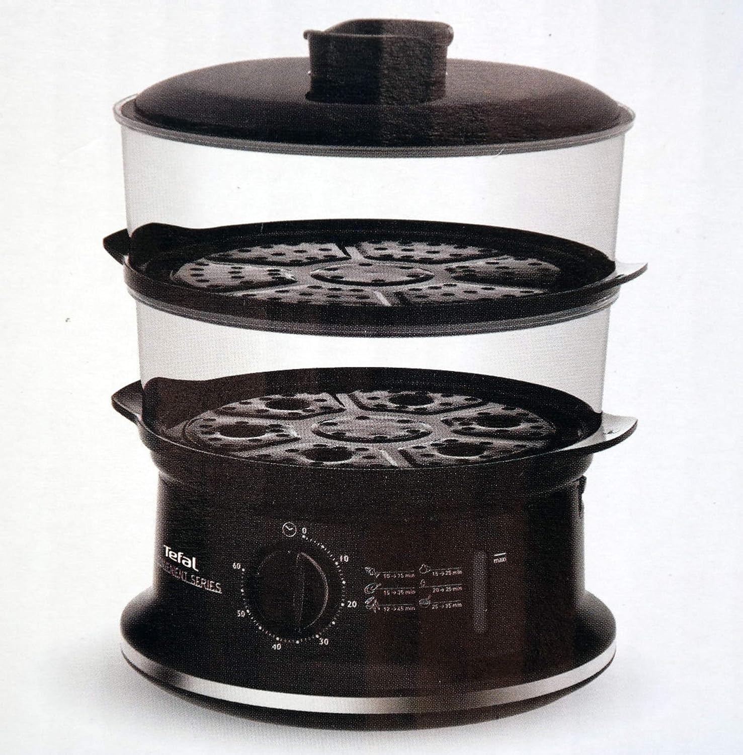 Tefal vc140135 2basket (S) Freestanding 900W Black Steamer Steamer (2 Basket (S), Black, Freestanding, Rotating, Mechanical, 900 W)