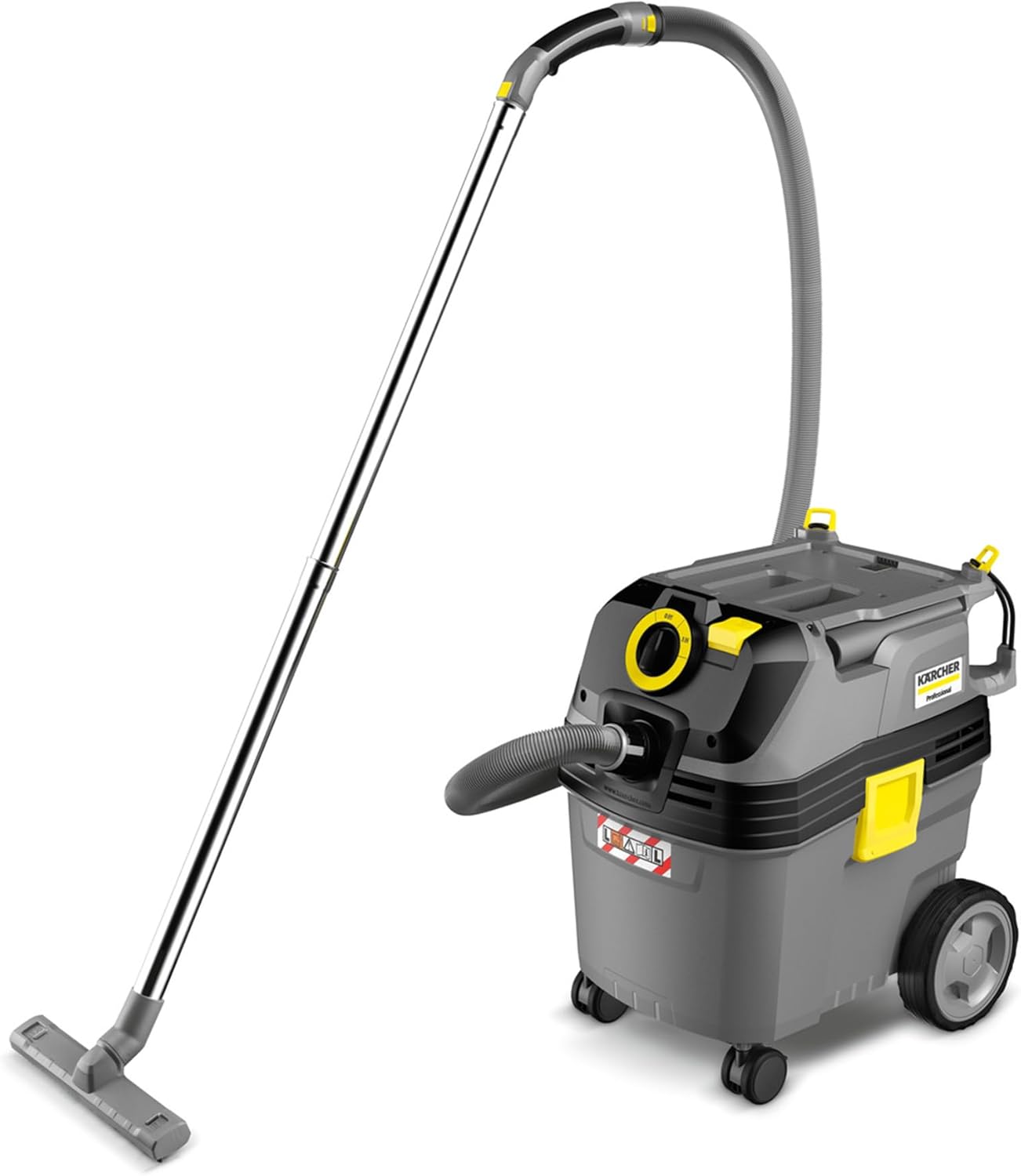 Kärcher Wet/Dry Vacuum Cleaner NT 30/1 Ap L, Power: Max. 1380 W, Plastic Container: 30 L, Suction Hose 2.5 m, Includes Flat Pleated Filter, Floor and Crevice Nozzle, Dust Class L, Protection Class II