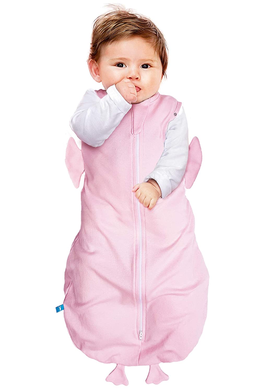 Wallaboo Baby sleeping bag, the ideal first pack bag for your little ones, 100% cotton, great for babies who often wake up, also suitable for all baby seats, dimensions S: 0-3 months, 3-6 kg, colour: pink