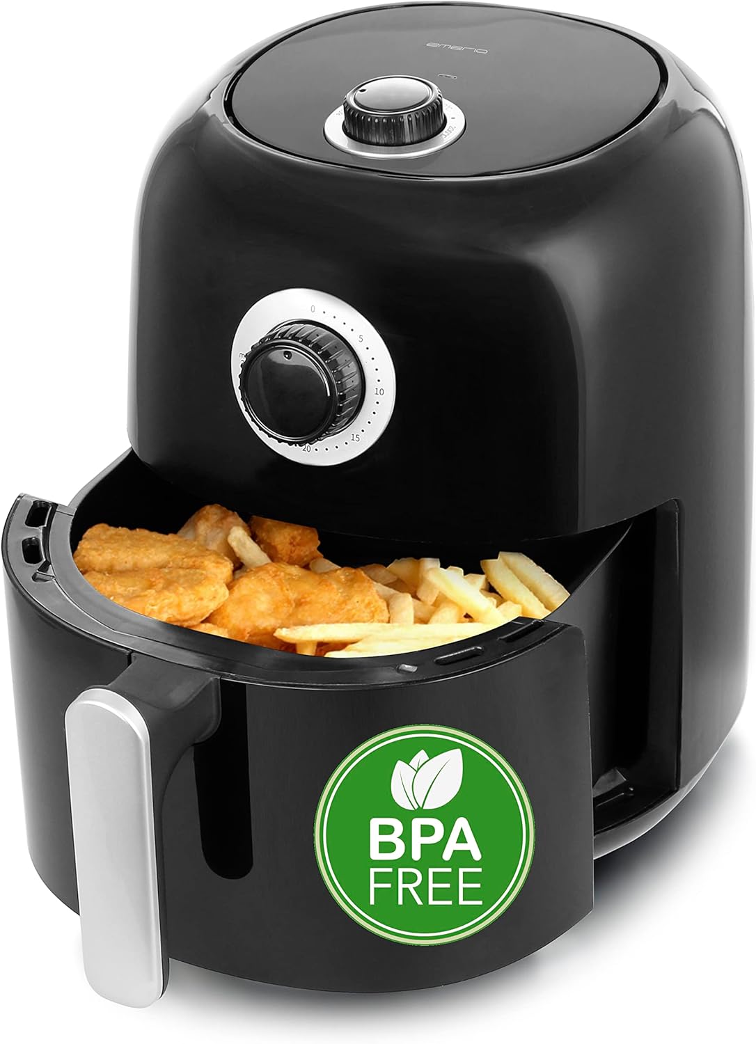 Emerio AF-125770 SmartFryer AirFryer Hot Air Fryer Frying with Hot Air without Additional Oil Healthier Frying 3.0 Litre Volume Cool Touch BPA Free Fast Heating 1450 Watt
