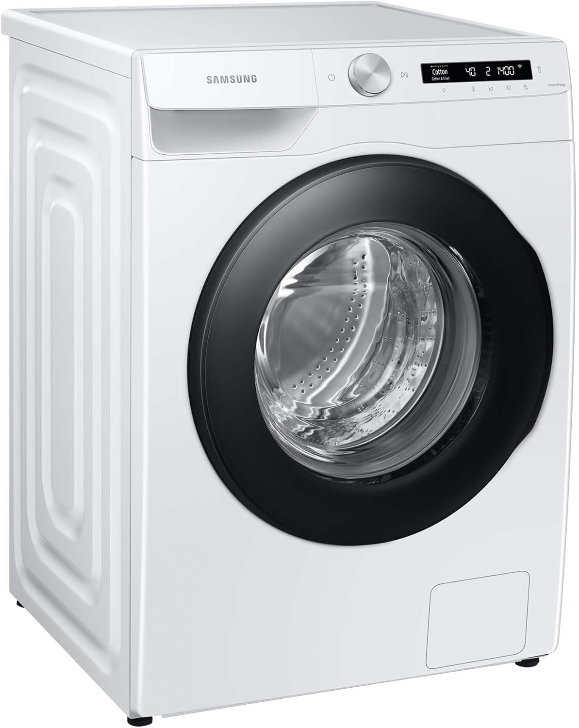 Samsung WW90T504AAWCS2 Washing Machine, 9 kg, 1400 rpm, Extra Energy Saving, Energy Saving, Energy Efficiency Class A (-10%), AI Ecobubble, AI Control, SmartThings App and AI Energy Mode, Hygiene