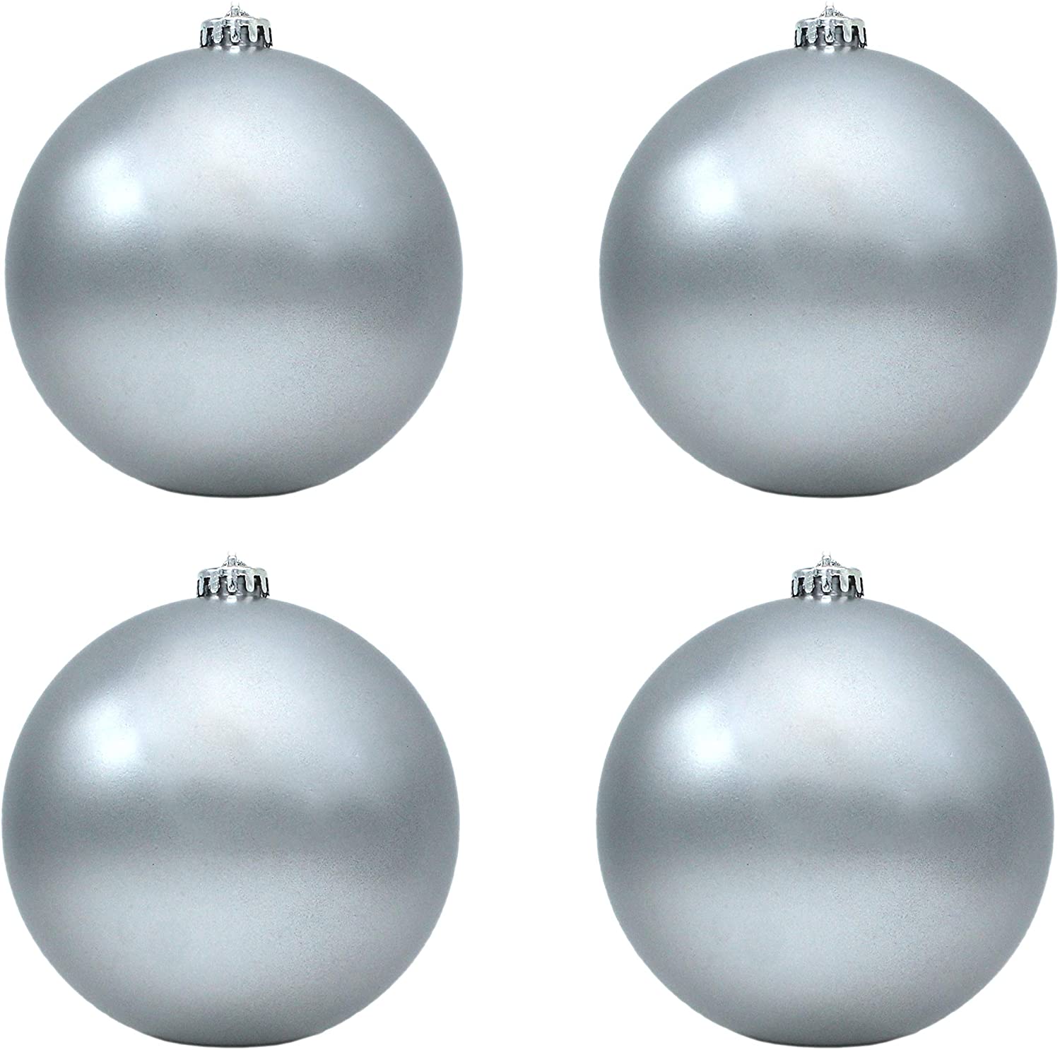 DARO DEKO DARO Decorative Christmas Baubles XXL Diameter 15 cm - set of 4 Matt Silver