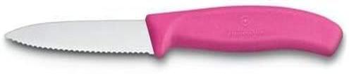 Victorinox Swiss Classic 8 cm Serrated Vegetable Knife - Medium Point - Blade Guard - Dishwasher-Safe - Set of 2, paring knife