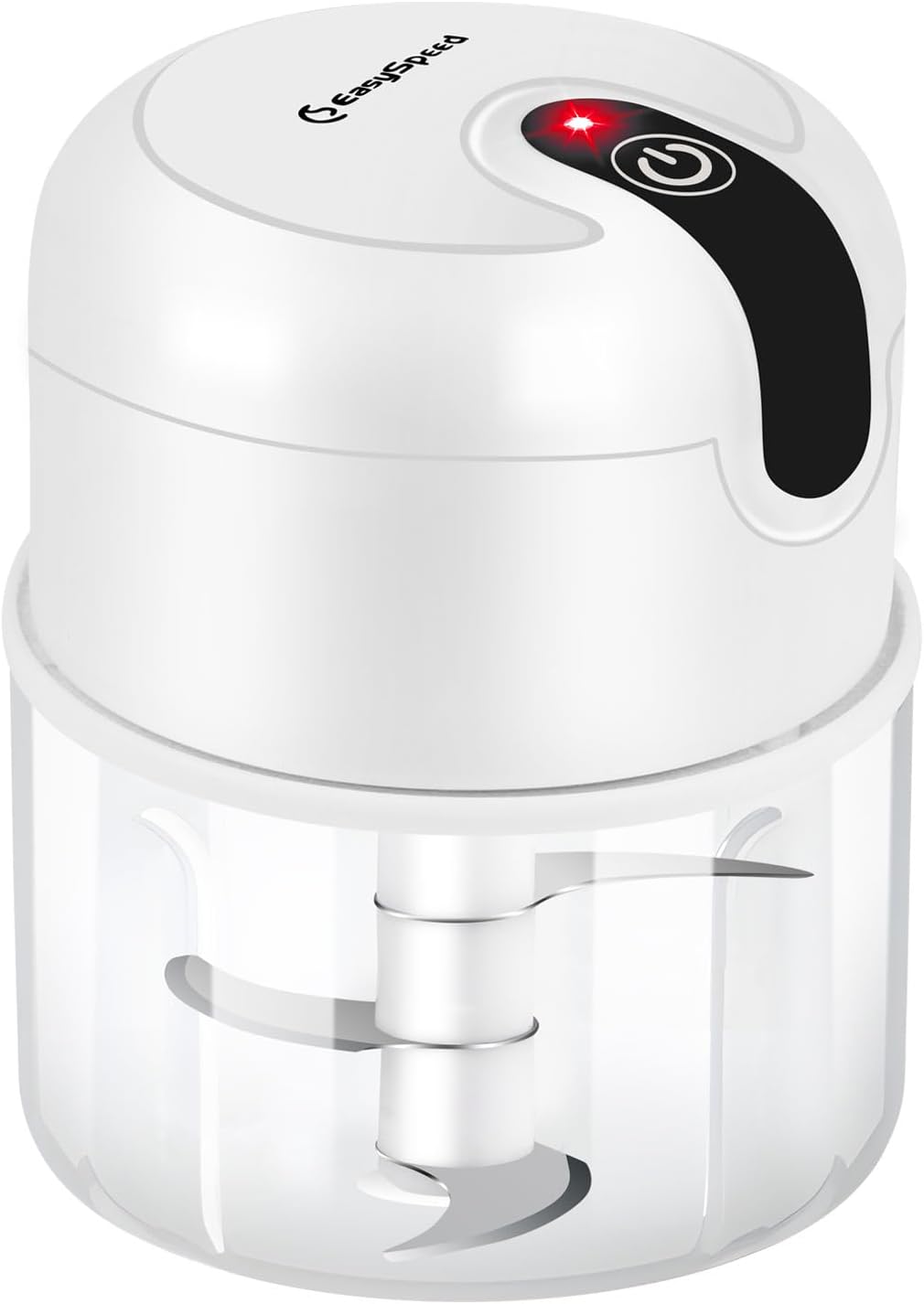 EASY SPEED EASYSPEED Electric Mini Chopper, 250 ml, Vegetable Chopper, USB Type-C Charging, Portable Chopper for Meat, Baby Food, Obs, Camping, White