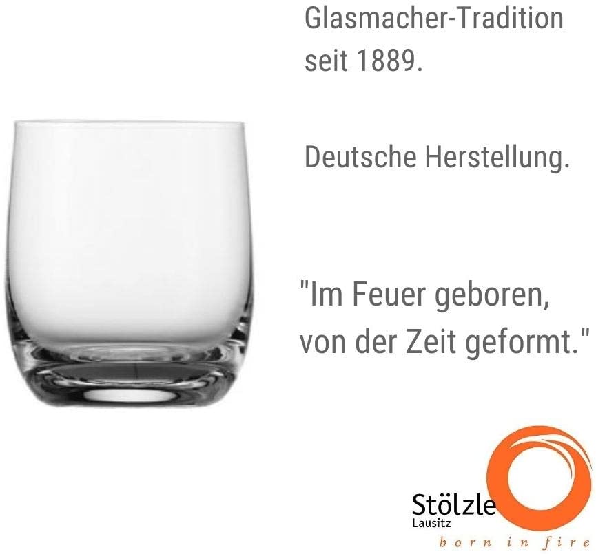 Stalzle Stölzle Lausitz Whisky Weinland 275 ml Set of 6 I Lead-Free Crystal Glass I High-Quality Whiskey Glasses I Dishwasher Safe I Unique Glasses for Special Occasion