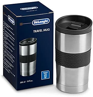 Delonghi 300ml Double Wall Stainless Steel Travel Mug