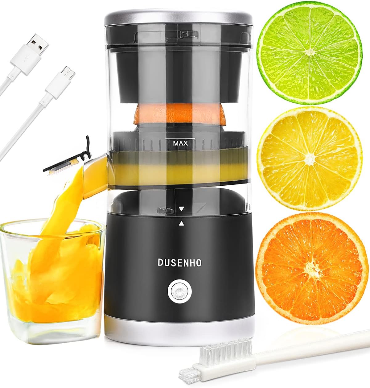Lemon Squeezer Electric Juicer Electric Orange Juicer Citrus Juicer Portable USB Charging Juicer Juicer for Orange, Lemon, Citrus Fruits