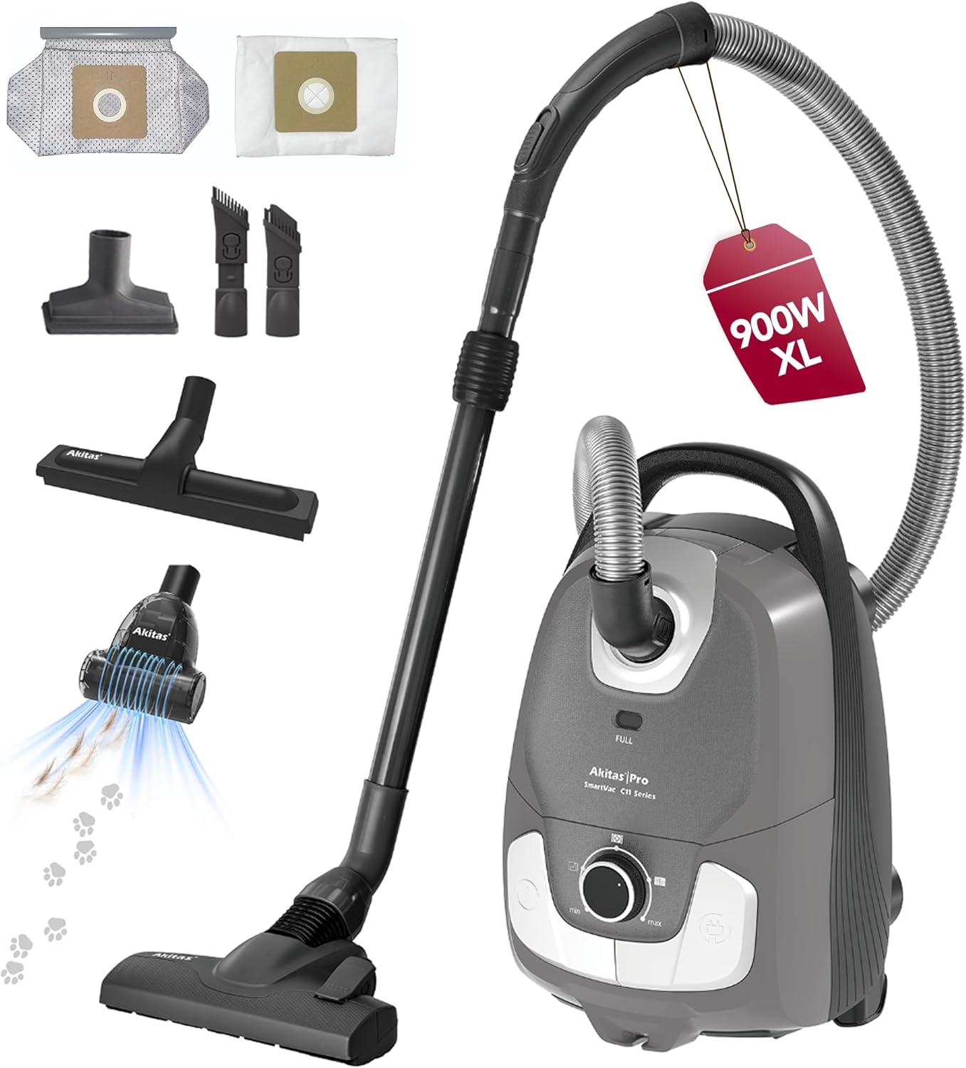 Akita's C11 900W bagged vacuum cleaner (C11 Turbo)
