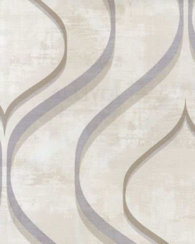 galerie-24 15801? Idyllia Beige, Cream & Silver Swirl Gallery Wallpaper
