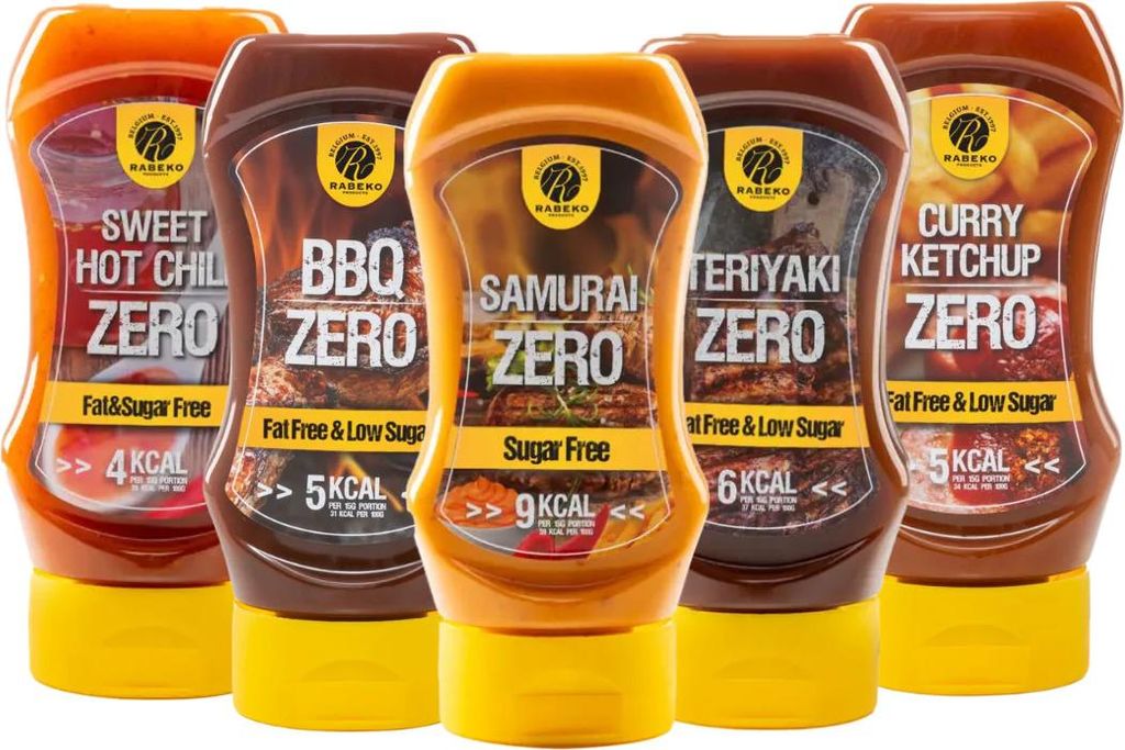 Rabeko Zero Sugar Free Sauce 350m Curry Ketchup 350 ml