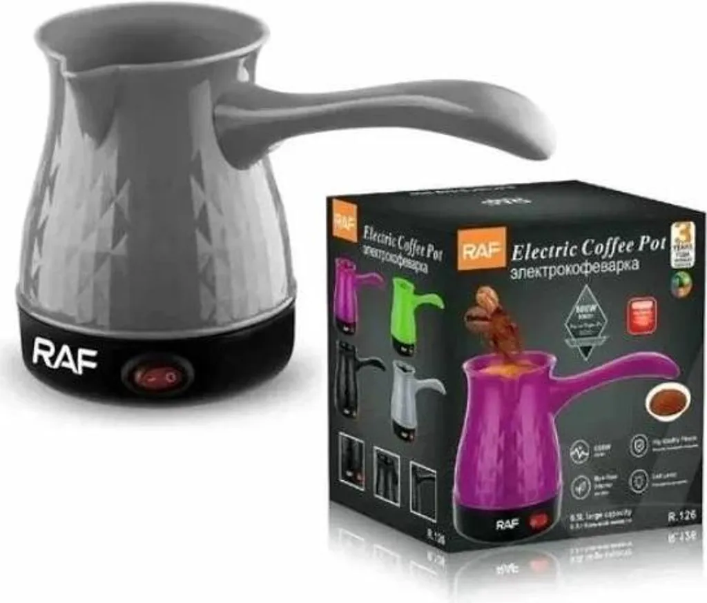 RAF Electric Coffee Maker R.126 – 0.5L, 600W, BPA-free, LED display, Grey