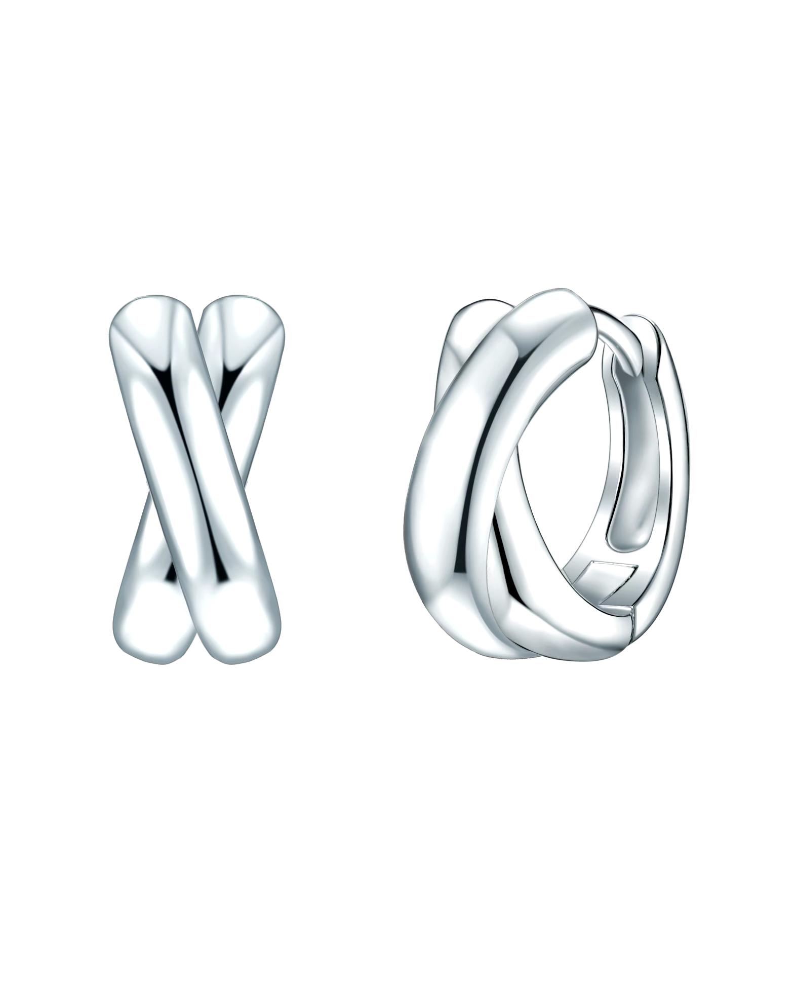 Rafaela Donata hoop earrings sterling silver in silver