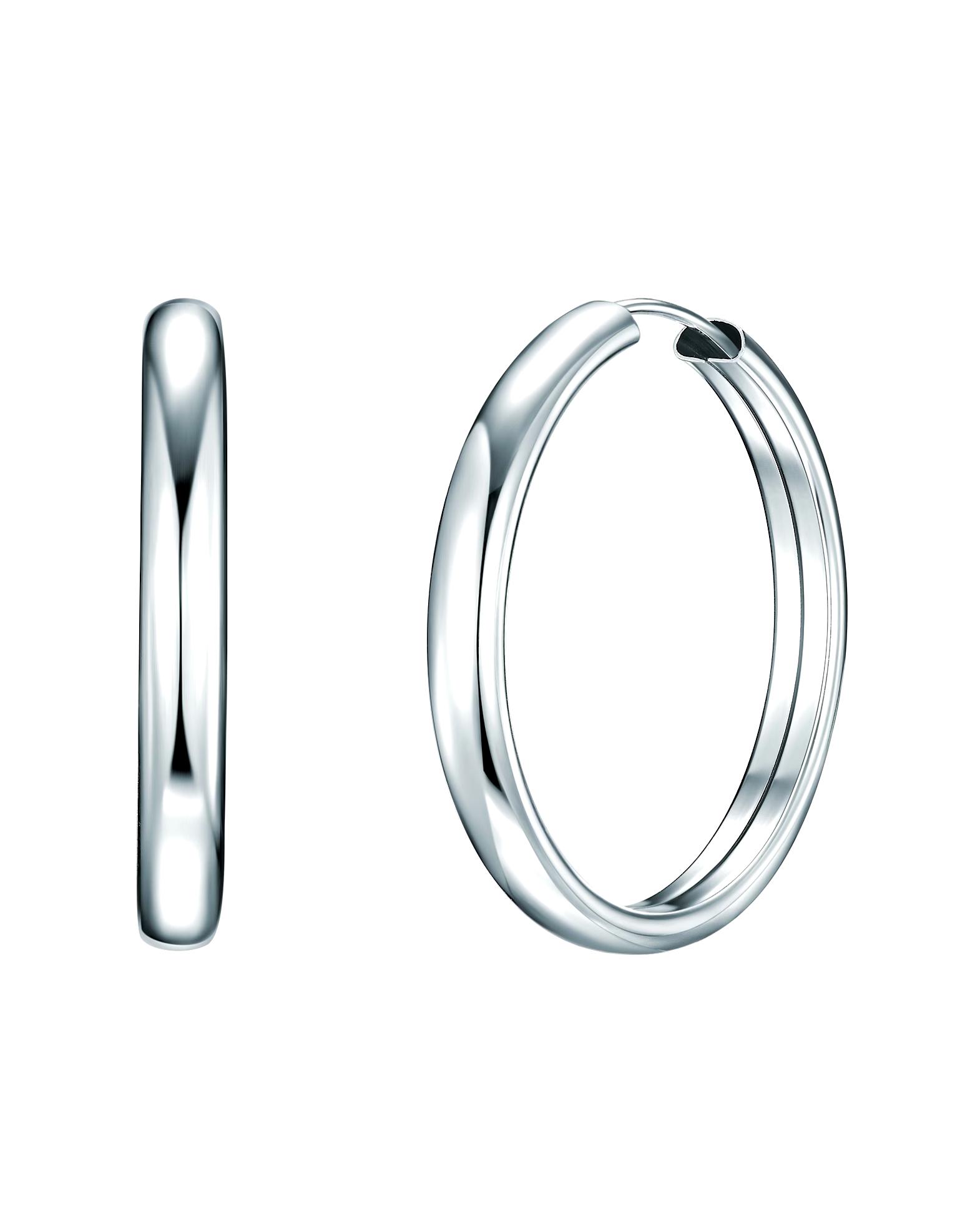 Rafaela Donata hoop earrings sterling silver in silver
