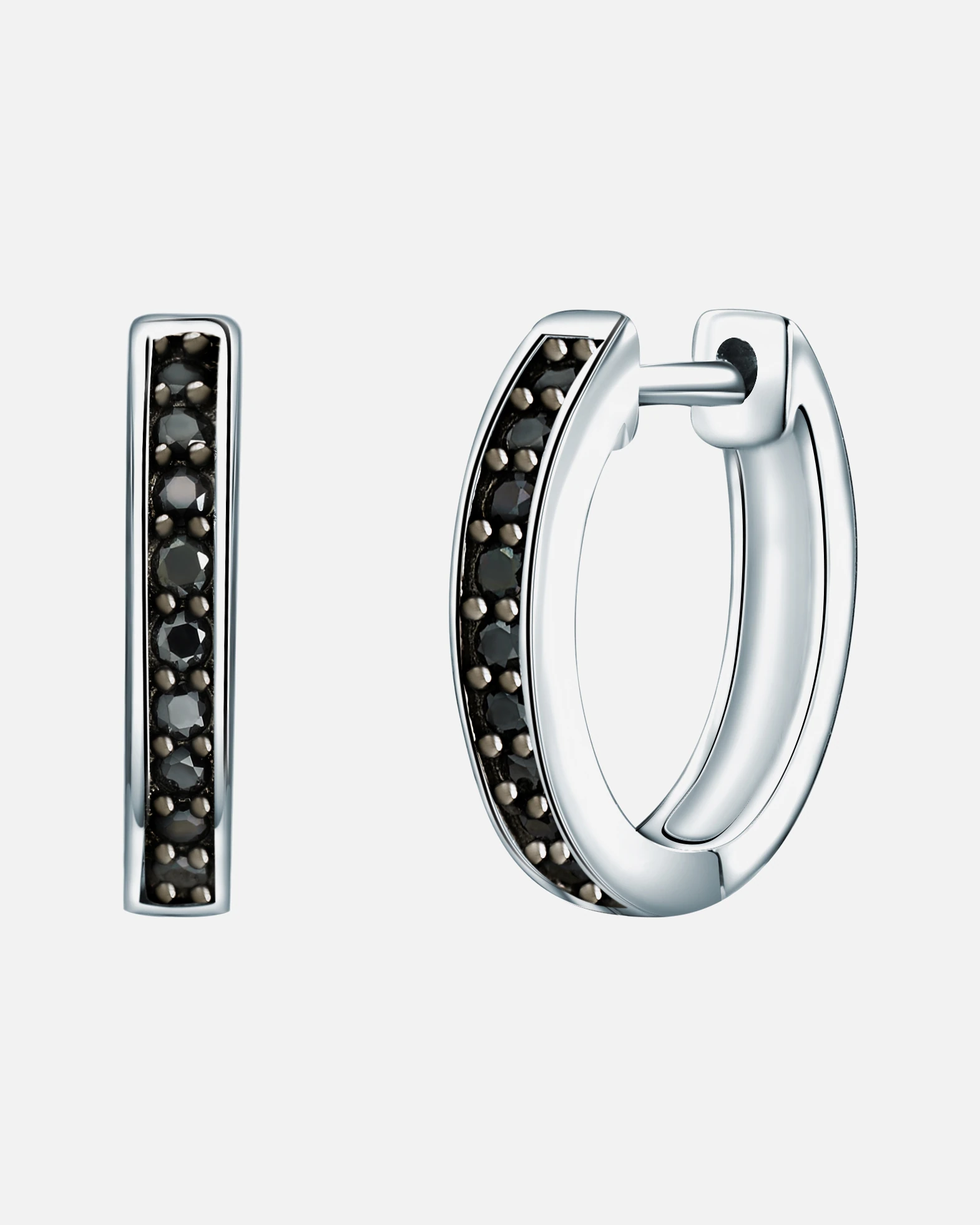 Rafaela Donata hoop earrings sterling silver zirconia in silver