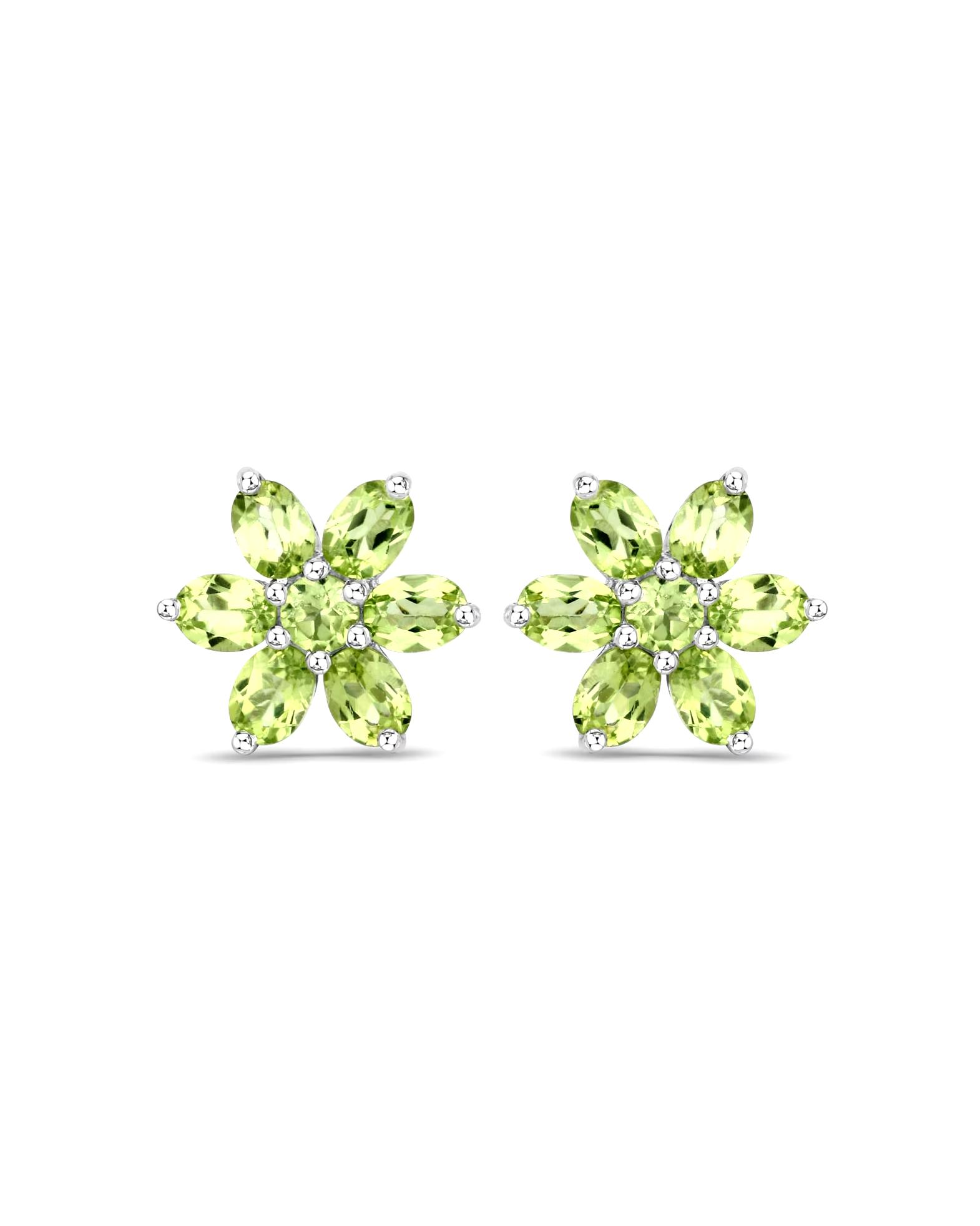 Rafaela Donata Earring Earrings Flower Sterling Silver Blue Topaz in Silver