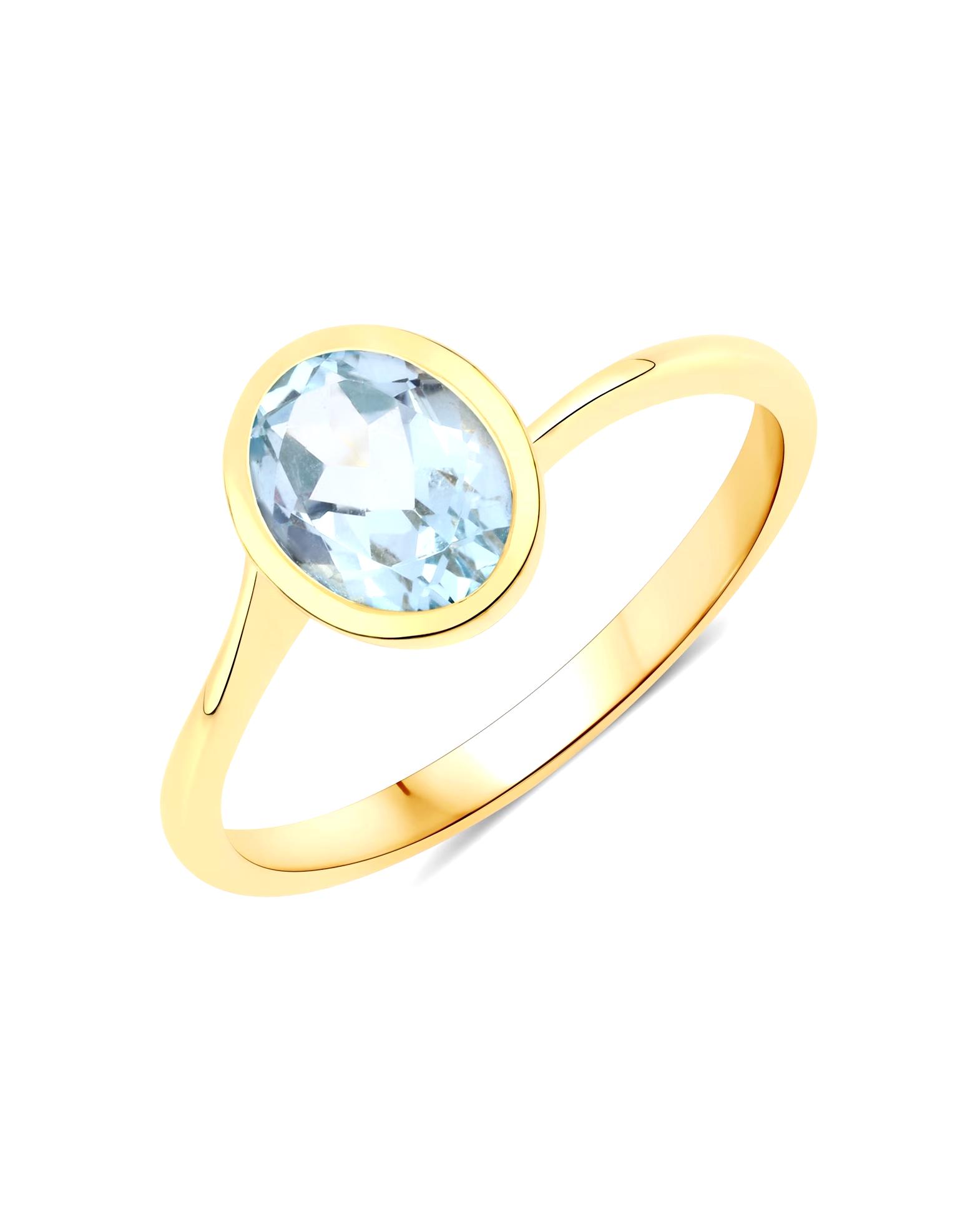Rafaela Donata Ring Ring Sterling Silver Blue Topaz in Yellow Gold