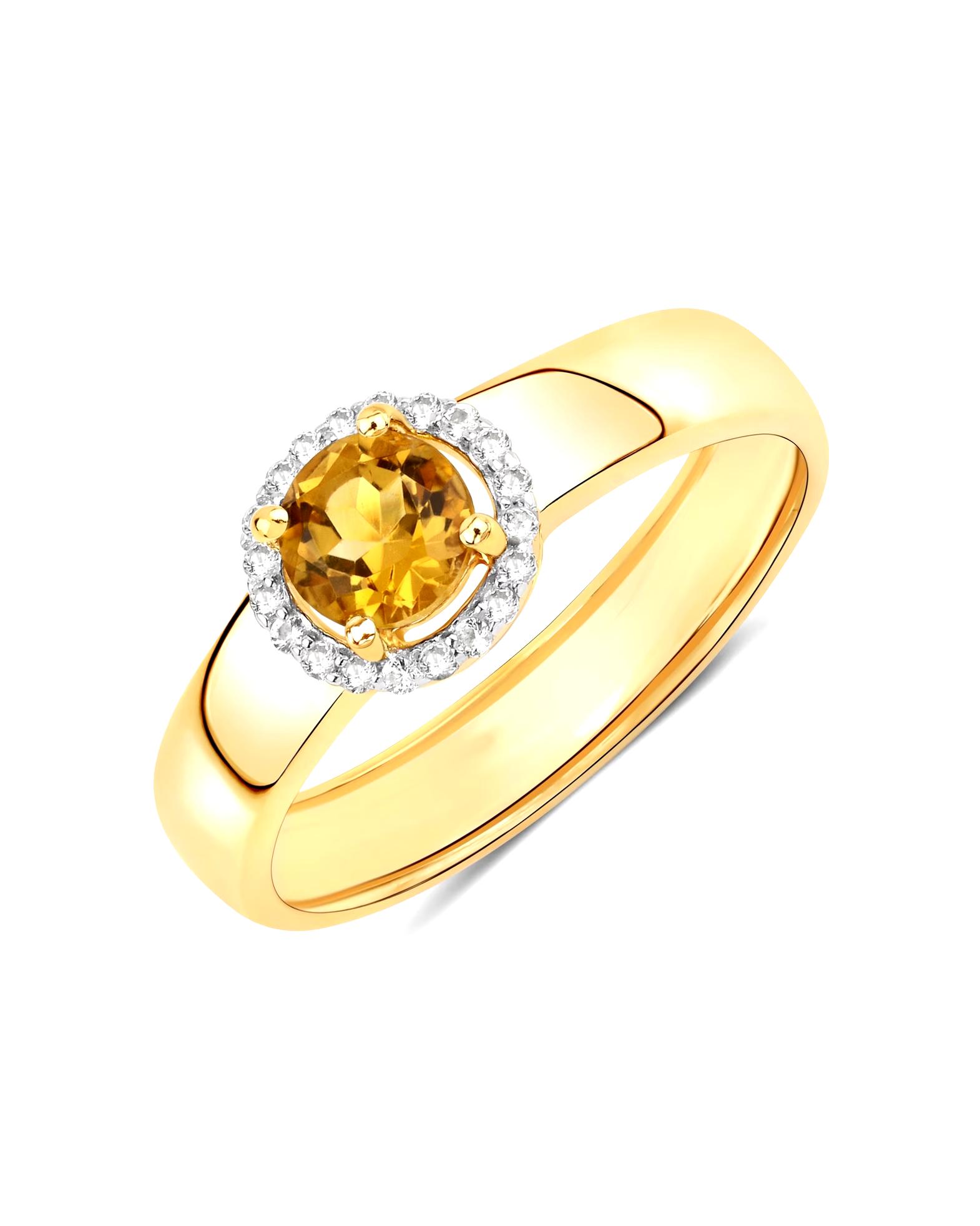 Rafaela Donata Ring Ring Sterling Silver Citrine in Yellow Gold