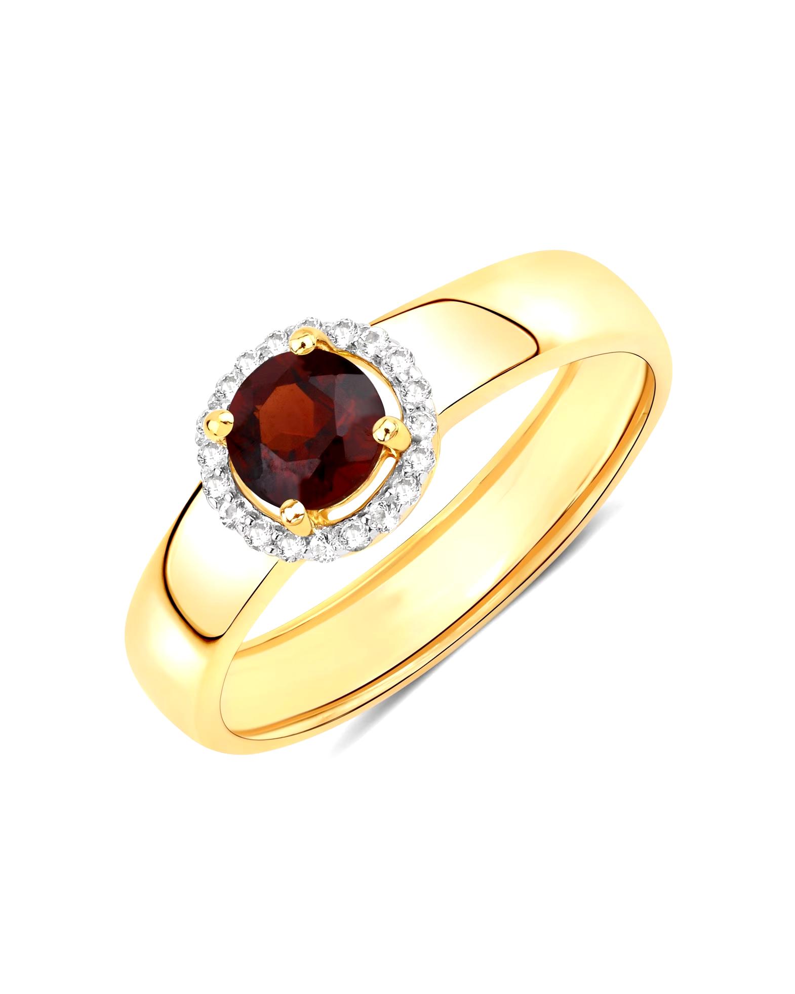 Rafaela Donata Ring Ring Sterling Silver Garnet in Yellow Gold