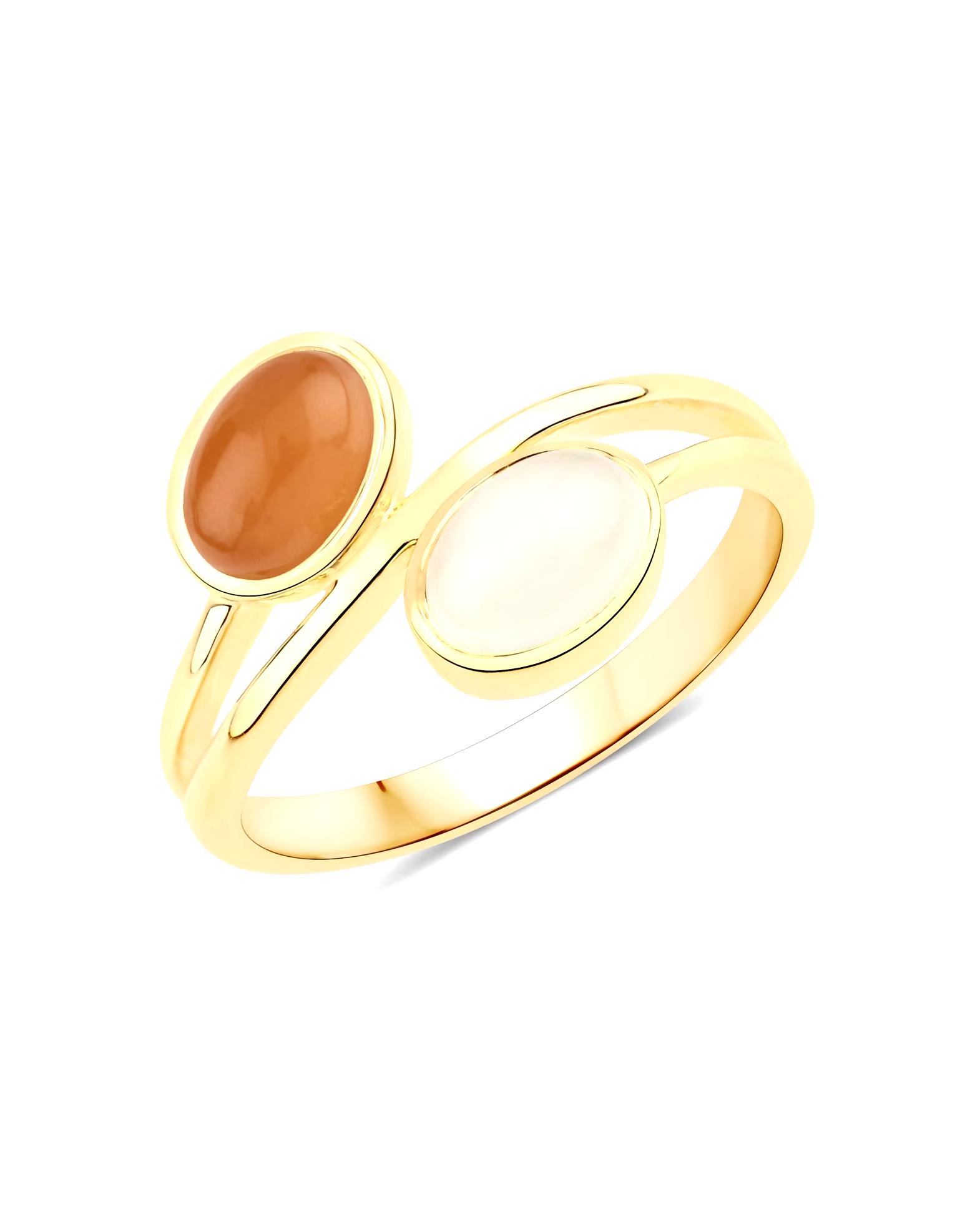 Rafaela Donata Ring Ring Sterling Silver Moonstone in Yellow Gold
