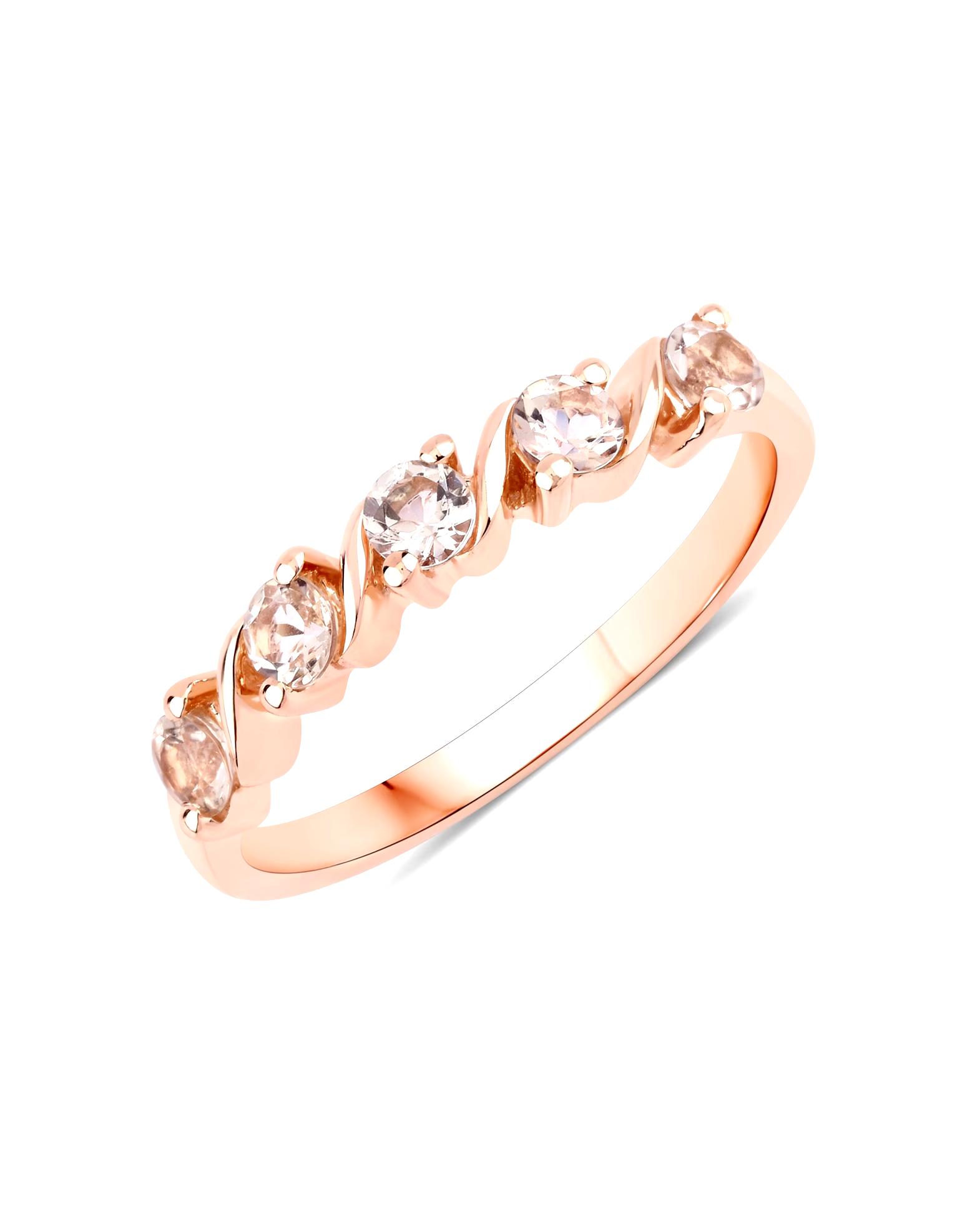 Rafaela Donata Ring Ring Sterling Silver Morganite in Rose Gold
