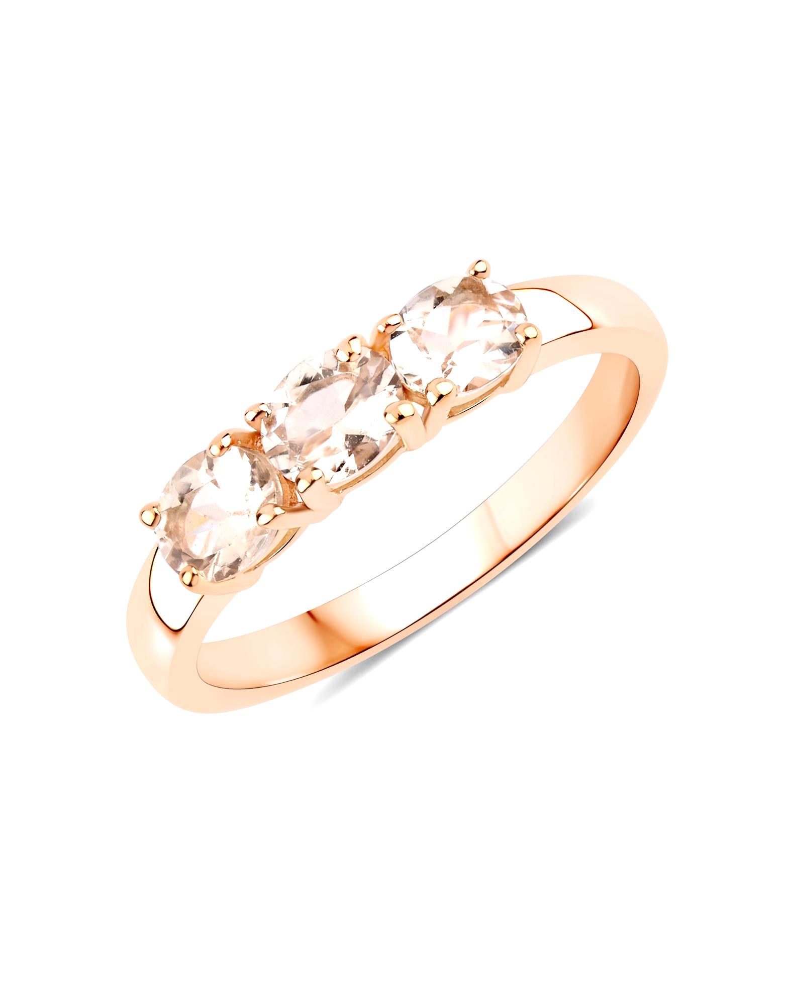 Rafaela Donata Ring Ring Sterling Silver Morganite in Rose Gold