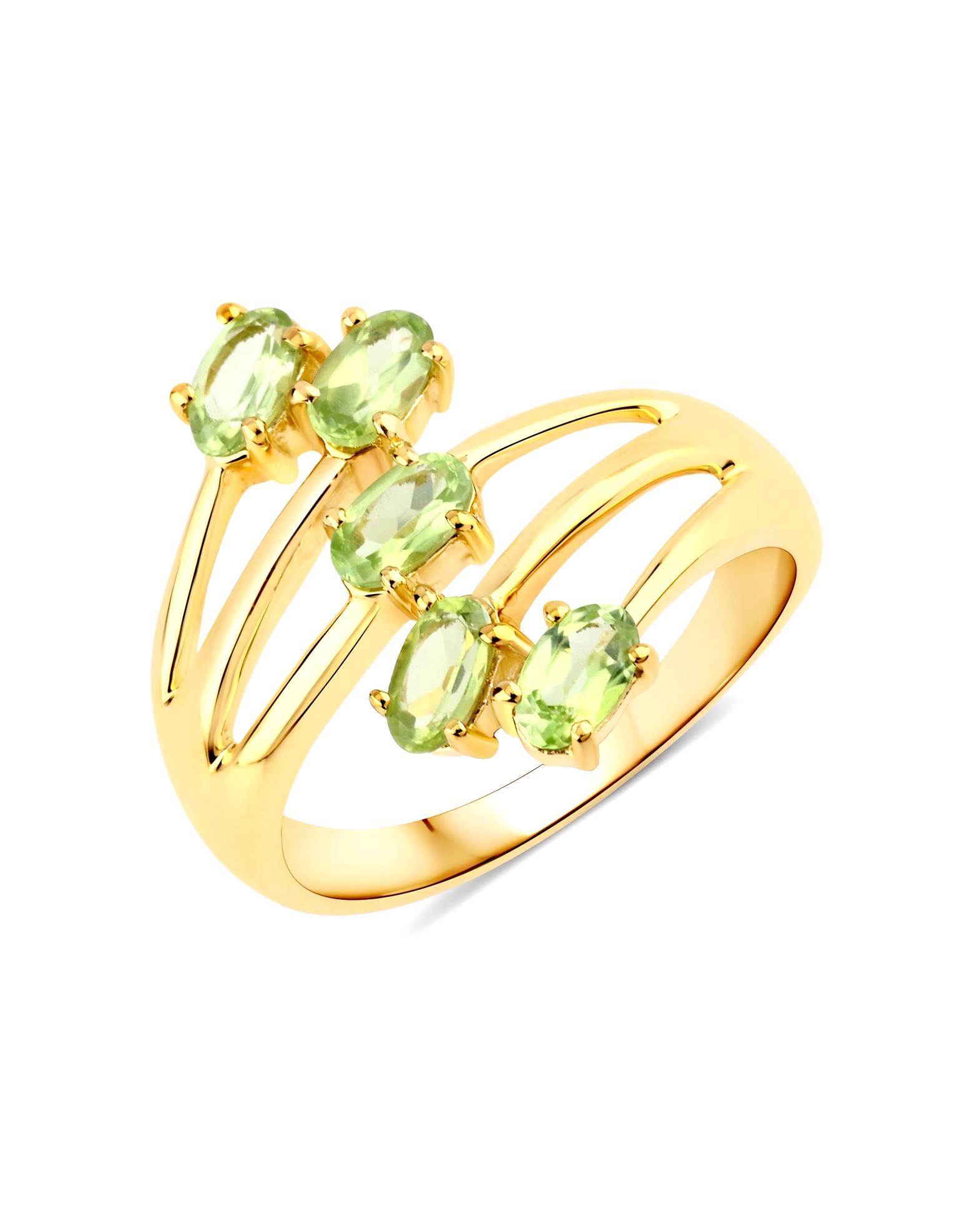Rafaela Donata Ring Ring Sterling Silver Peridot in Yellow Gold