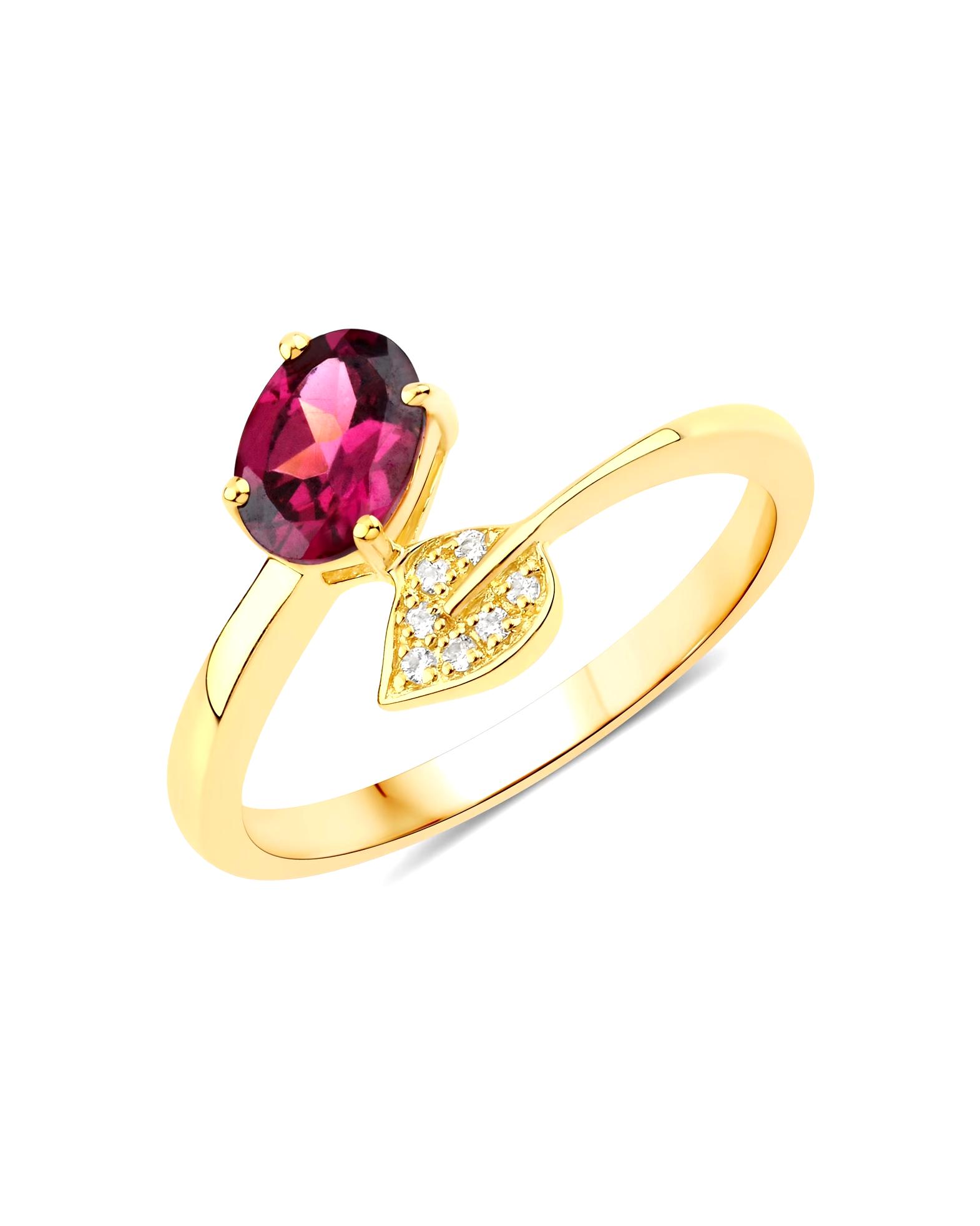 Rafaela Donata Ring Ring Sterling Silver Rhodolite in Yellow Gold